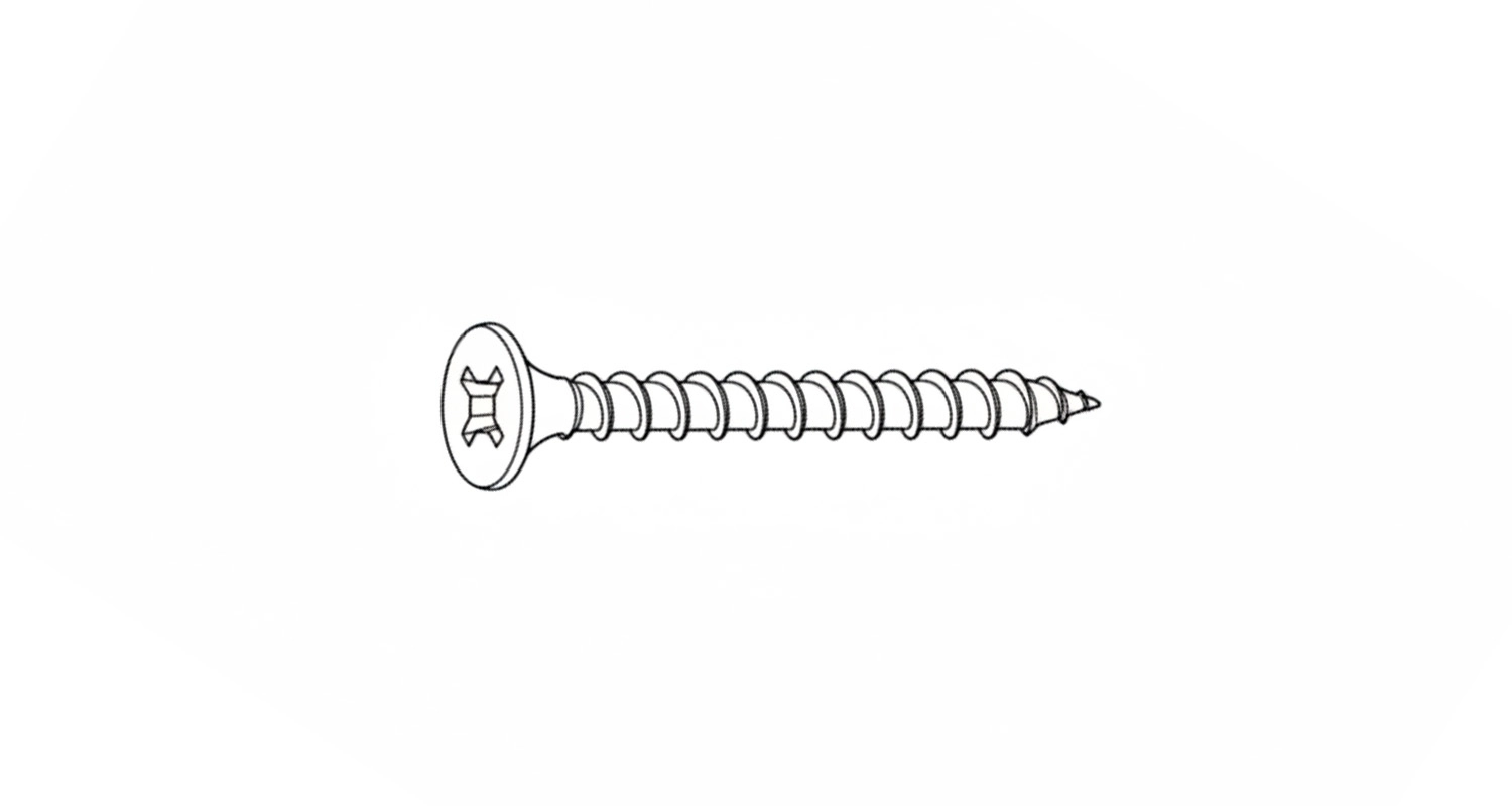 WS цинк Саморез с потайной головкой PH для ПВХ креслення