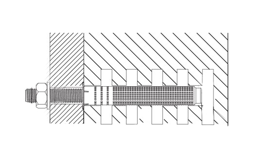 Втулка плластикова для монтажу вырубные пустотелых основах R-PLS 16х130 креслення