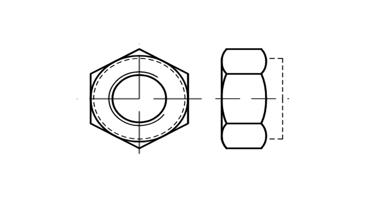 DIN 6925 8 zinc Self-locking nut креслення