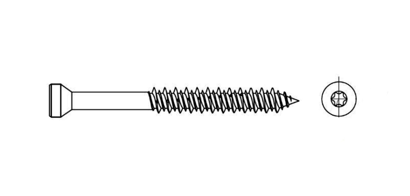 WBSW Self-tapping screw with half-round head for concrete Wkret-Met креслення