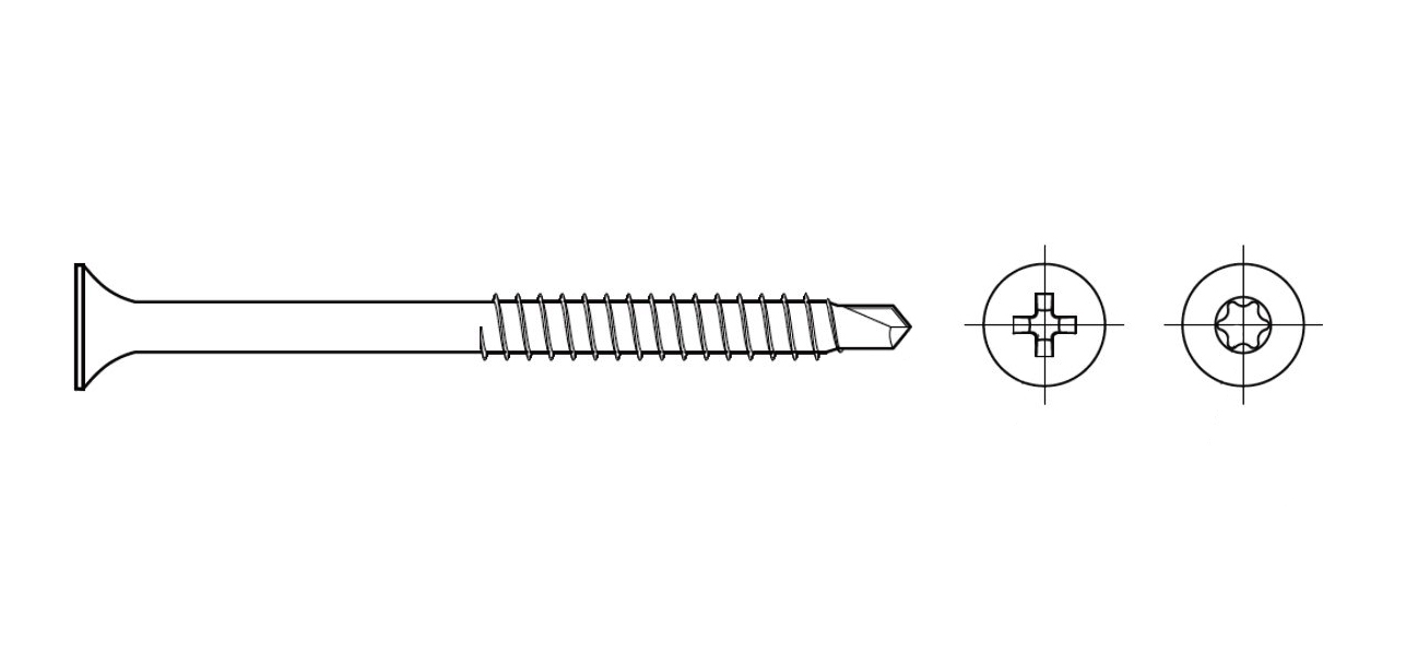 Self-tapping screw WSR-T 4,8х140 RUSPERT TX Wkret-Met креслення