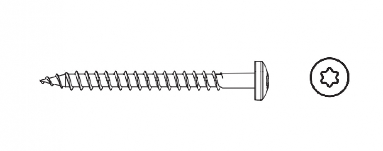 Self-tapping screw DIN 7981-C M3,5x9,5 zinc Wkret-Met креслення