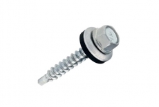 WFD zinc painted Hex head self-tapping screw with drill bit and EPDM washer for Wkret-Met wood - Інтернет-магазин Dinmark