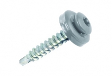 WDD zinc painted Round head self-tapping screw with drill bit and EPDM washer for wood Wkret-Met - Інтернет-магазин Dinmark