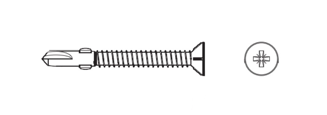 Self-tapping screw WSDSK 6,3х70 zinc PH Wkret-Met креслення