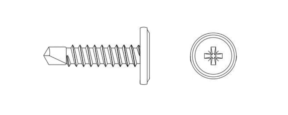 Self-tapping screw WPC 4,2х55 zinc Wkret-Met креслення
