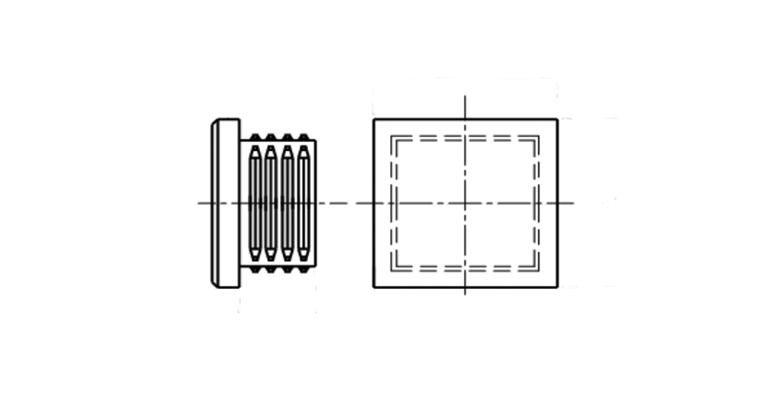 Plug AN 284 M20x20 black креслення