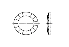 AN 742 цинк платочный Шайба стопорная Nord-Lock