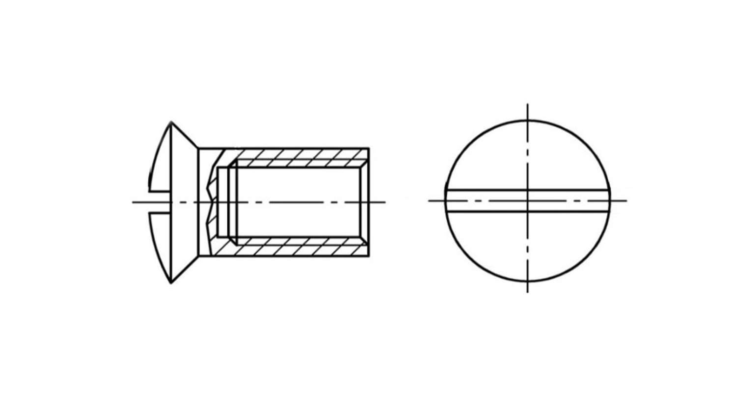 ART 9061 A4 Nut coupling with straight slot креслення