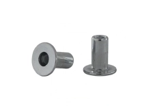 AN 317 zinc Rivet nut with a flat enlarged shoulder grooved open