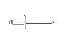ISO 15977 Al/Al Extraction rivet with flat enlarged shoulder Bralo - Інтернет-магазин Dinmark