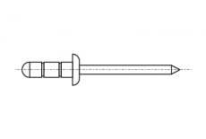 MULTIGRIP Al/A2 rivet with Bralo flat shoulder - Інтернет-магазин Dinmark