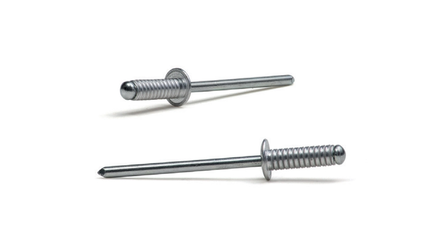 Rivet grooved Al(Mg3.5)/St with flat shoulder Bralo