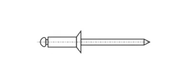 ISO 15984 A2/A2 Заклепка витяжна з плоским потайним буртиком Bralo креслення