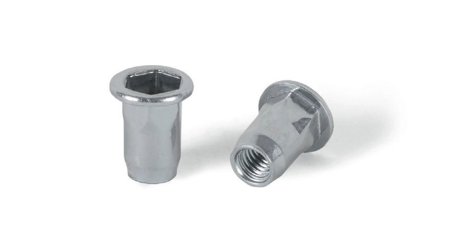 Riveted nut oftenково six open M6 (0,5-3,0) zinc Bralo, increasedb.
