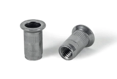 Rivet nut A2 with countersunk shoulder, fluted open Bralo