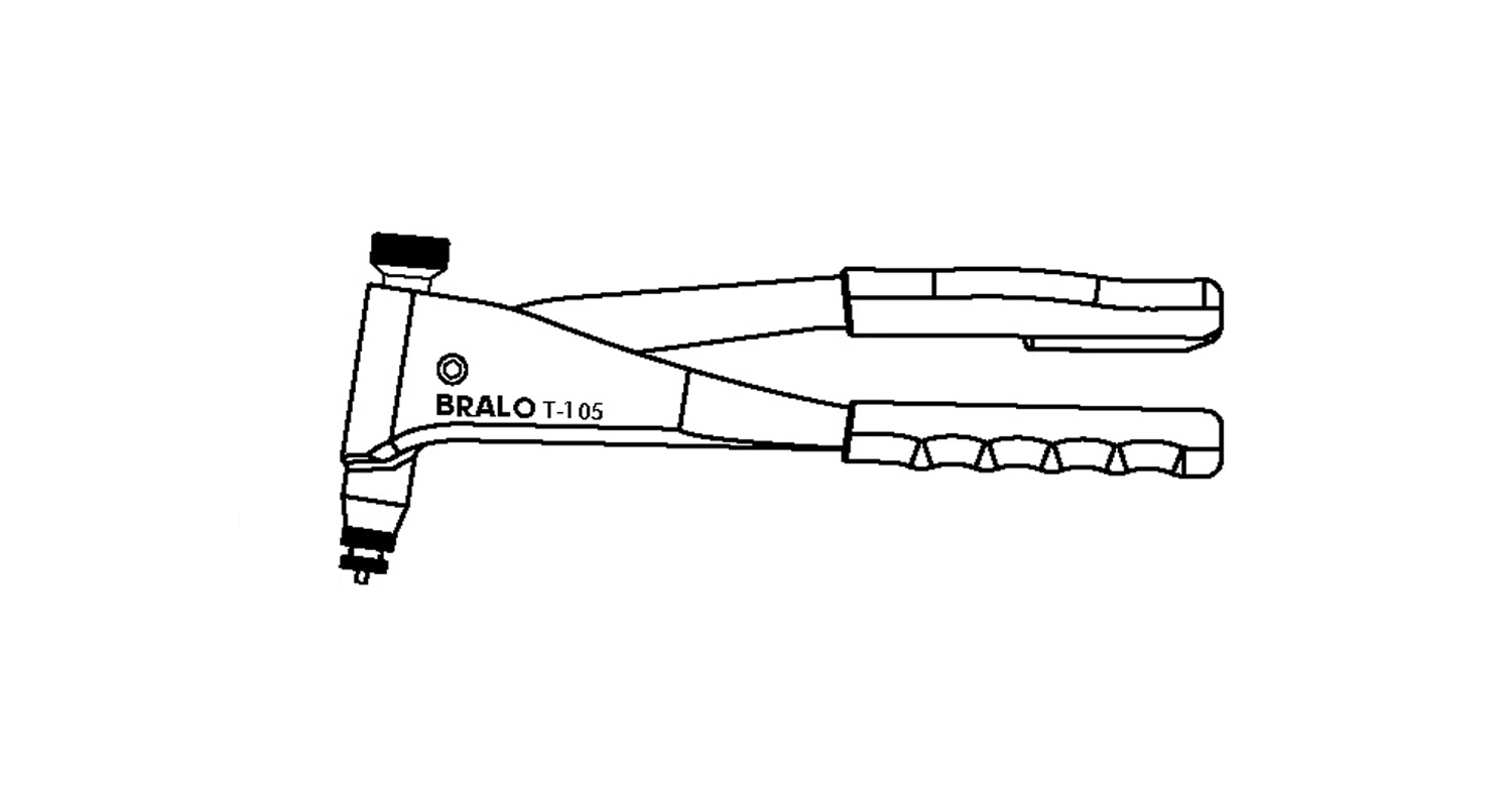 Satz aus genietet Nüsse T-105 Bralo креслення