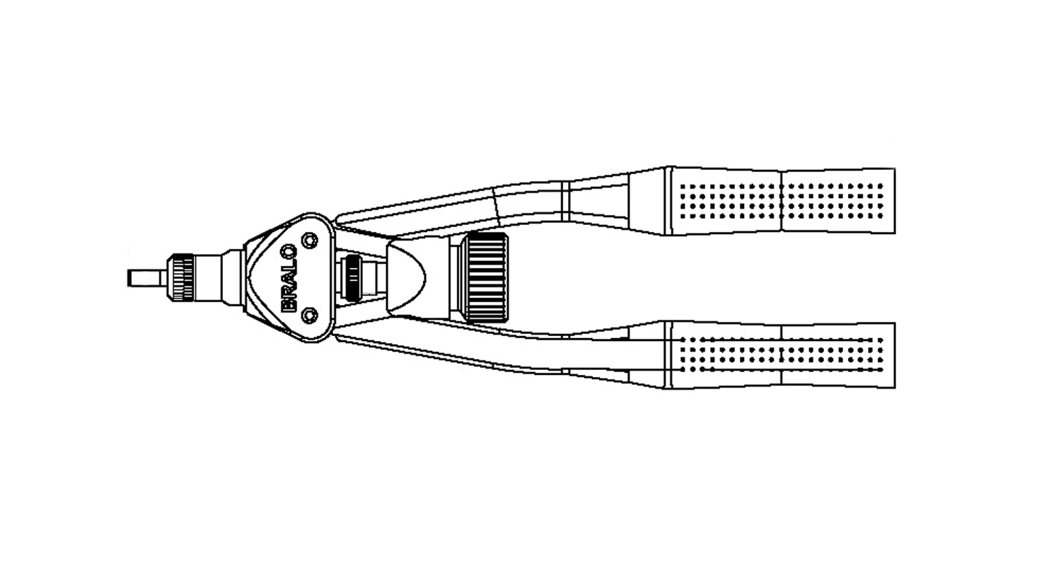 Пістолет ручний для клепальних гайок TR-308 Bralo креслення