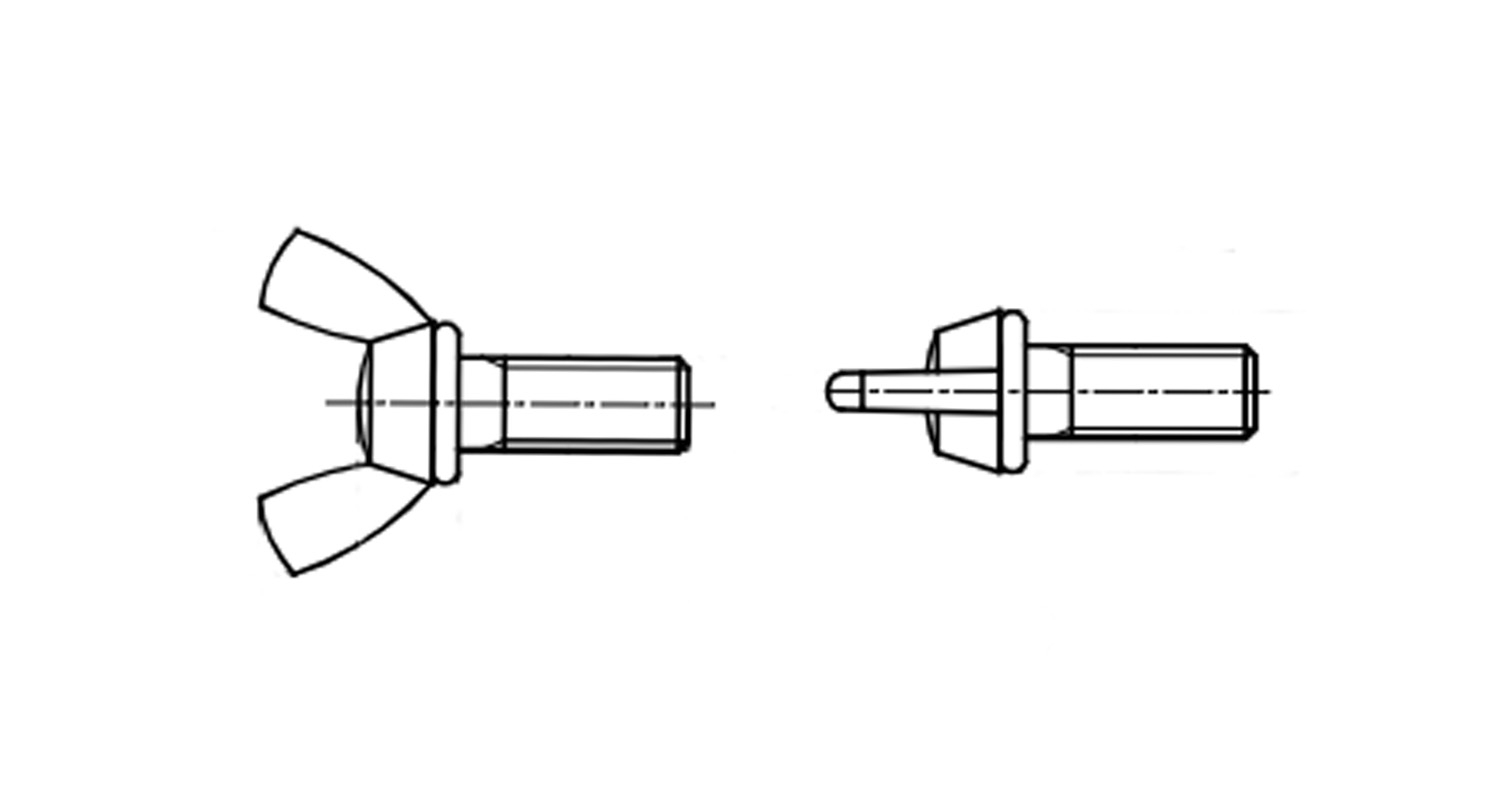 Schrauben DIN 316 M10x35 Zink Zinkschal Amer.form креслення