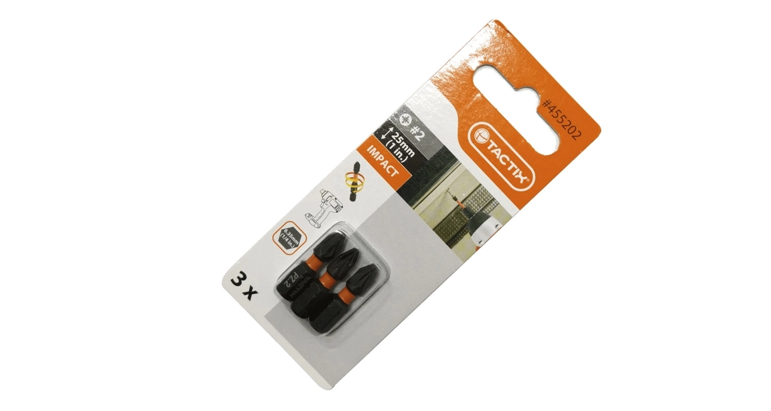 bit Schock 25mm (3Stücke) PZ2 TACTIX креслення