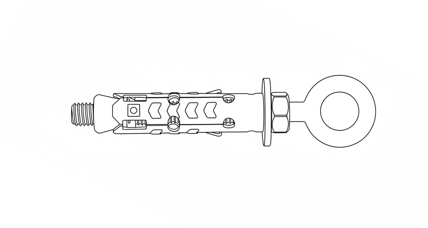 Verankerung LE-O 10х55/М6 кільце Zink креслення