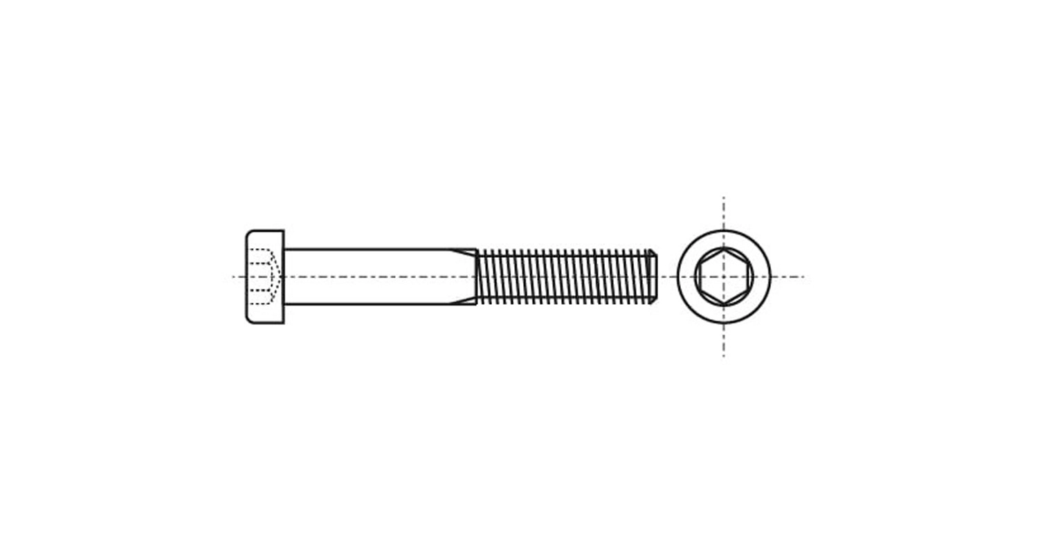 Bolzen DIN 912 M3x10 8,8 Zink-Nickel Schwarz креслення