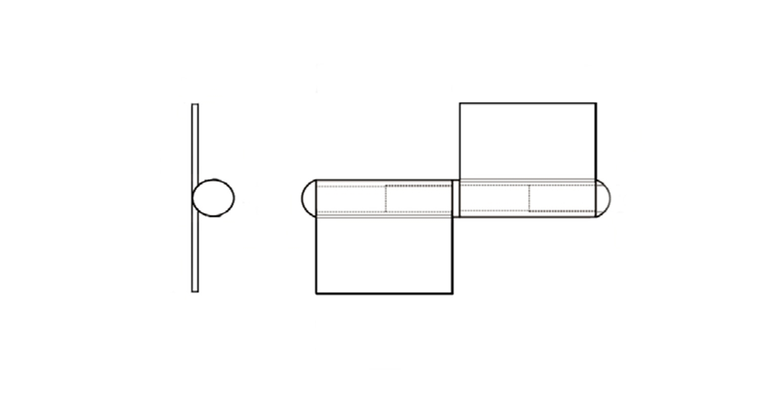 Schleife ART 8131 62 mm Rechte креслення