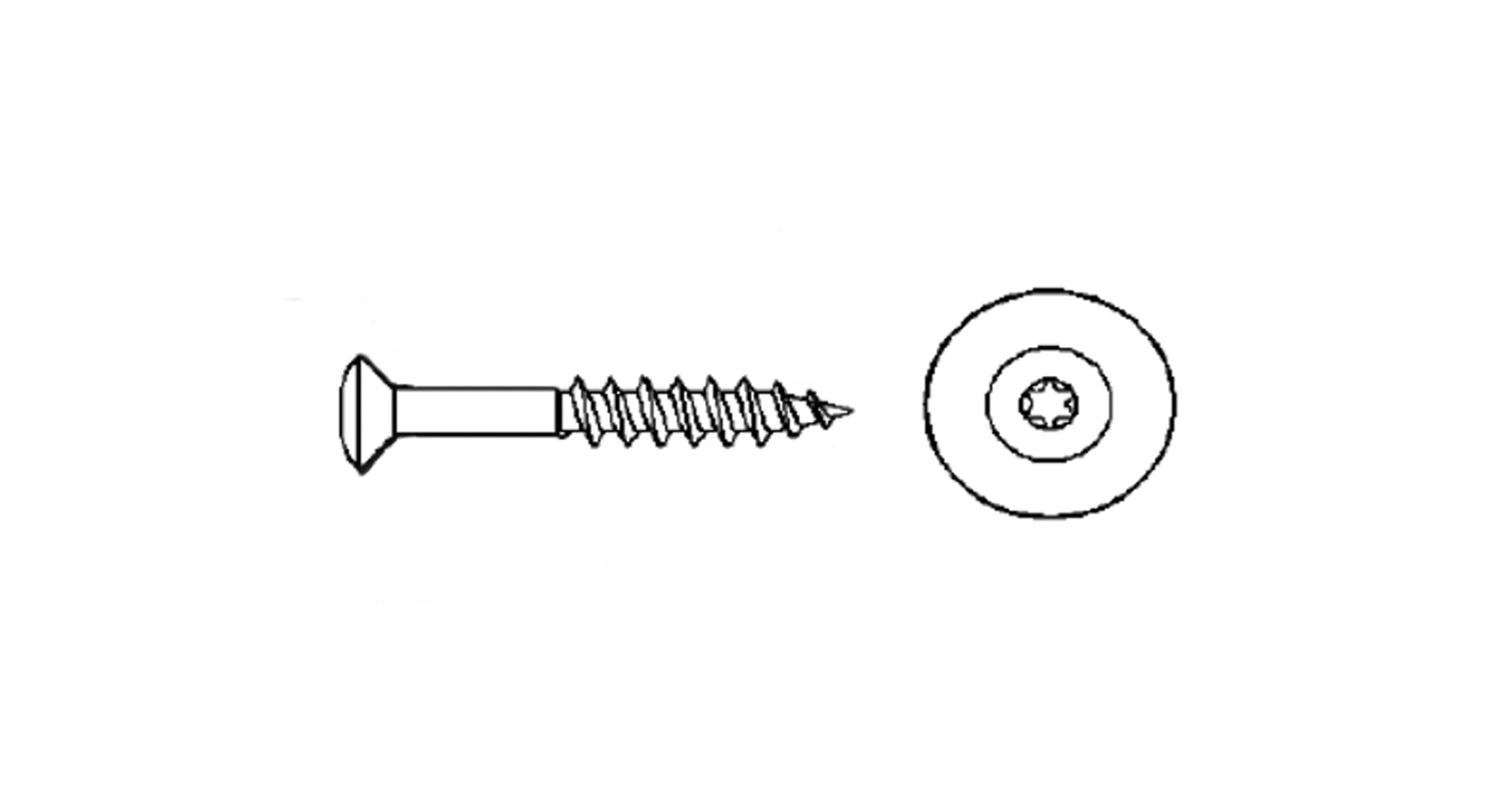 Schraube ART 9170 d4,5x45 A2 torx креслення