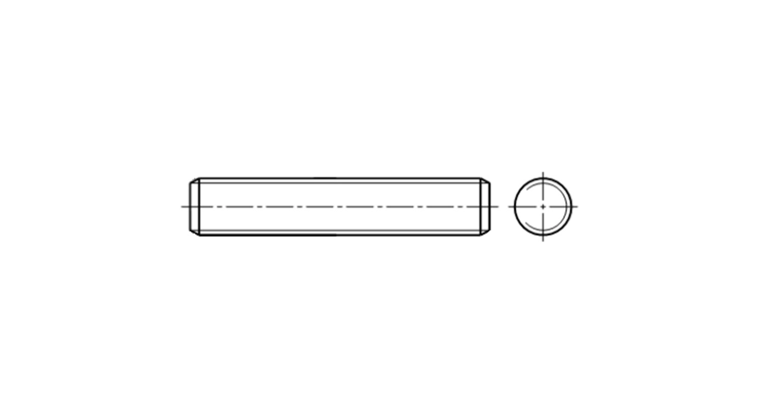 Stecknadel DIN 975 7/8 UNCx1000 Grade 8 A2 креслення