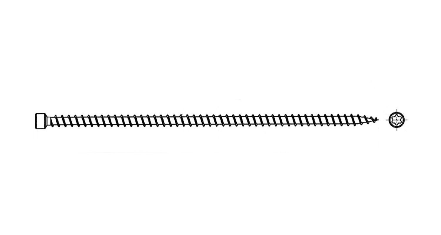 Schraube CPW d6х180 Zink TX30 Domax креслення