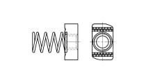 AN 616 Assembly nut with long spring - Інтернет-магазин Dinmark
