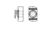 AN 615 Assembly nut with short spring - Інтернет-магазин Dinmark