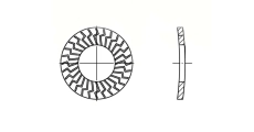 ART 9217 Spring washer, conical, toothed, type M - Інтернет-магазин Dinmark