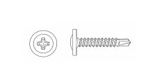 WFS Self-Tapping Screw with a Semicircular Head, Drill Bit, and Koelner Washer - Інтернет-магазин Dinmark