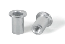 Riveting nut Al with enlarged shoulder, open cylindrical Bralo
