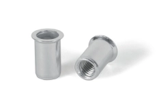 Клепальная гайка Al с потайным буртиком открытая цилиндрическая Bralo