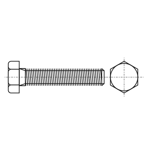 DIN933 Bolt М6х12 4,8 Delta пр креслення