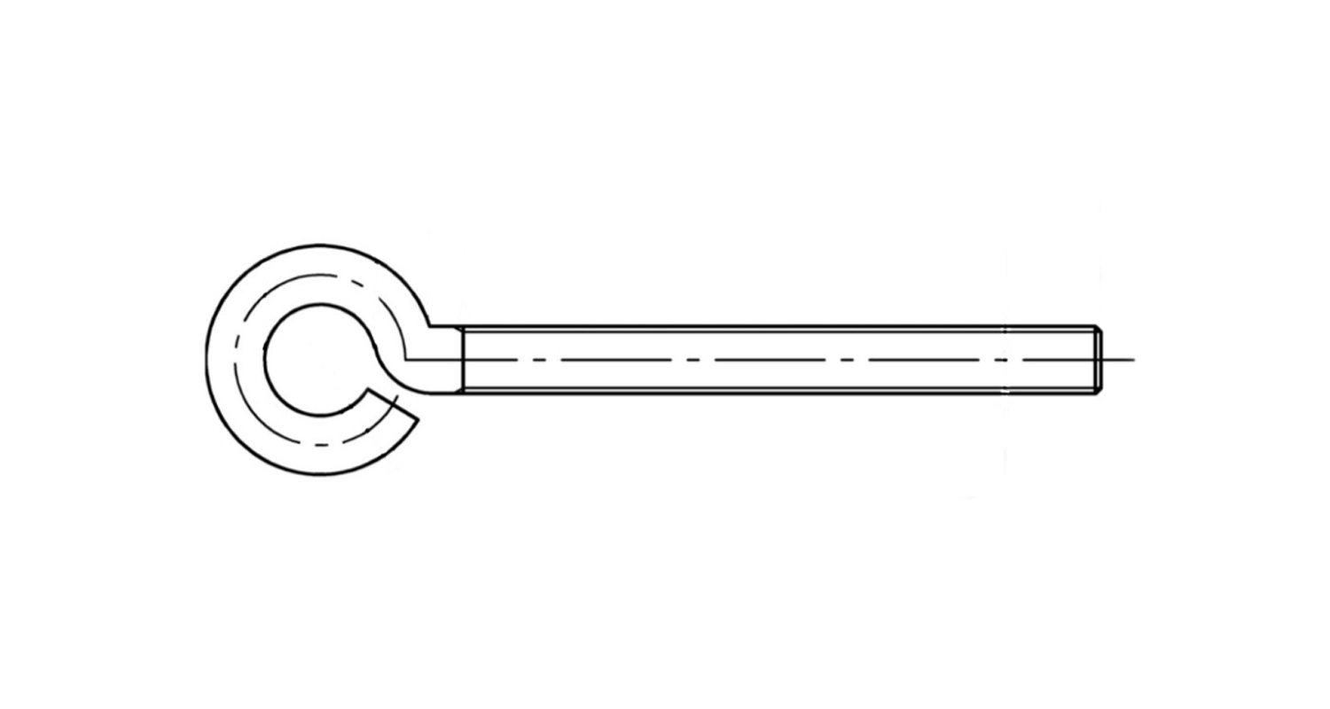 ART 9078 zinc Screw with ring креслення