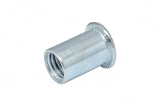 AN 310 zinc Rivet nut with flat shoulder smooth open