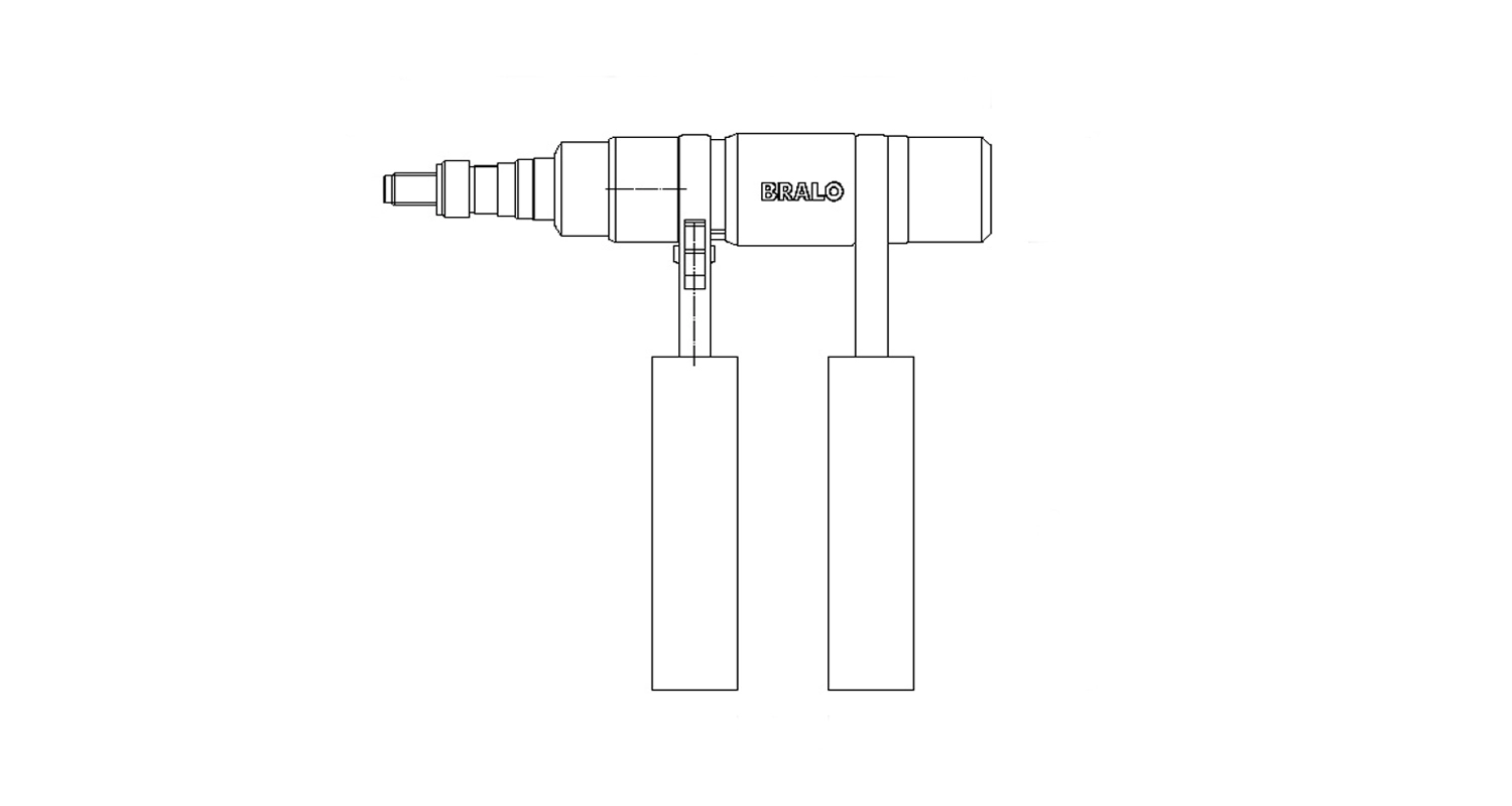 Hand gun for riveting nuts TR-412 Bralo креслення