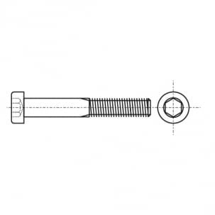 Bolt DIN 912 M10x1,25x30 12,9 zinc креслення