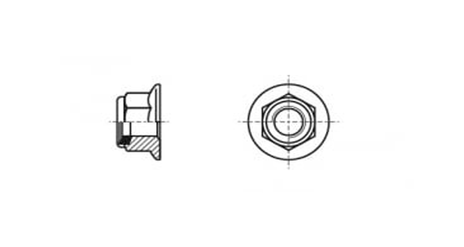 DIN 6926 9 цинк платковий Гайка самоконтряща з фланцем