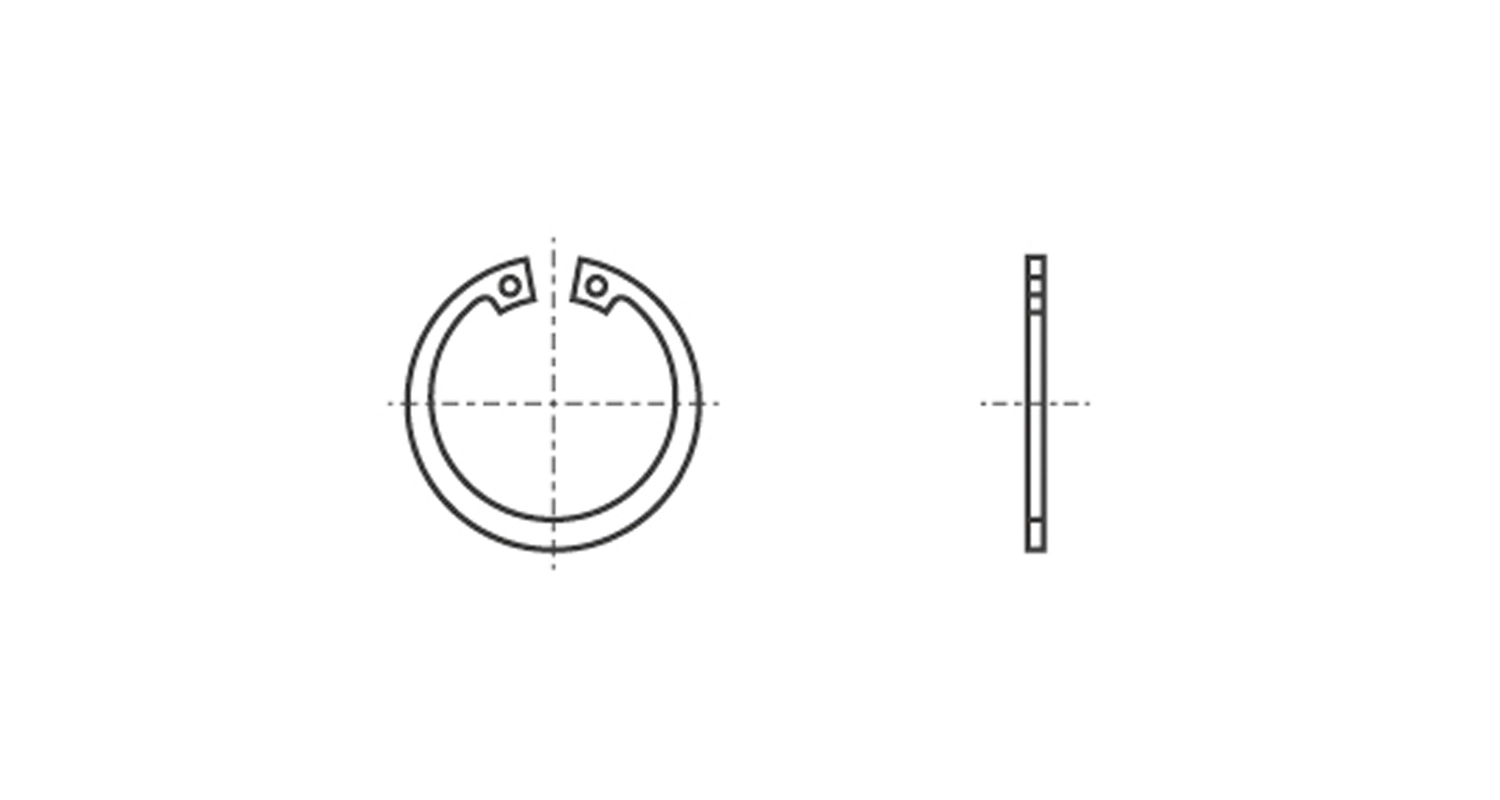 DIN 472 SST / 1.4122 Кільце стопорне внутрішнє
