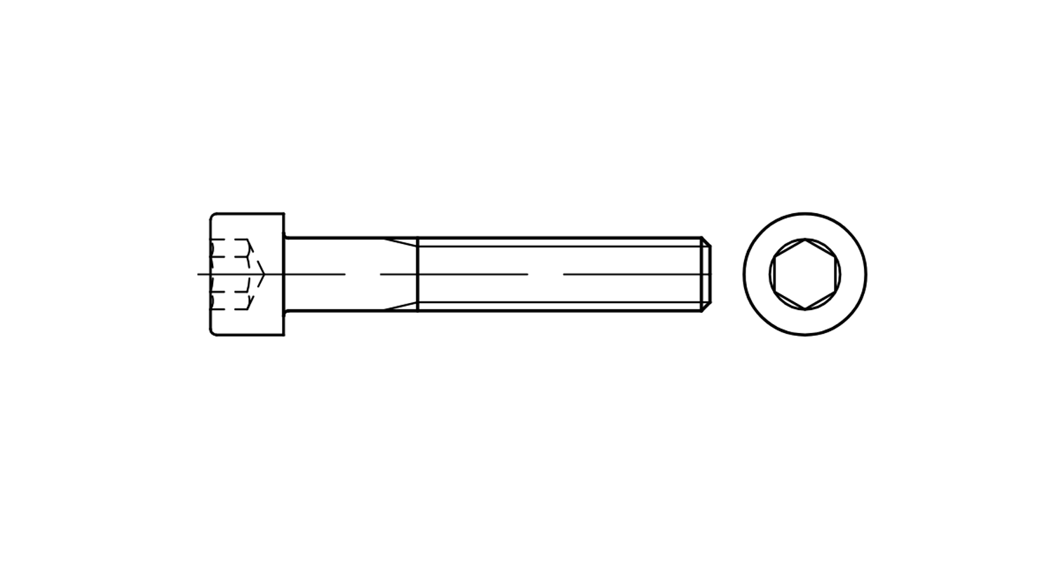 DIN 912 titanium Bolt with cylindrical head and socket head