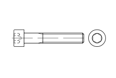 DIN 912 titanium Bolt with cylindrical head and socket head