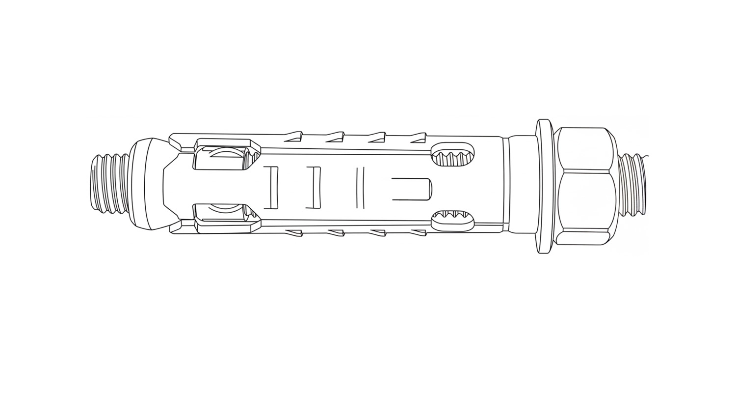 Anchor LEM-D zinc with cover and nut креслення