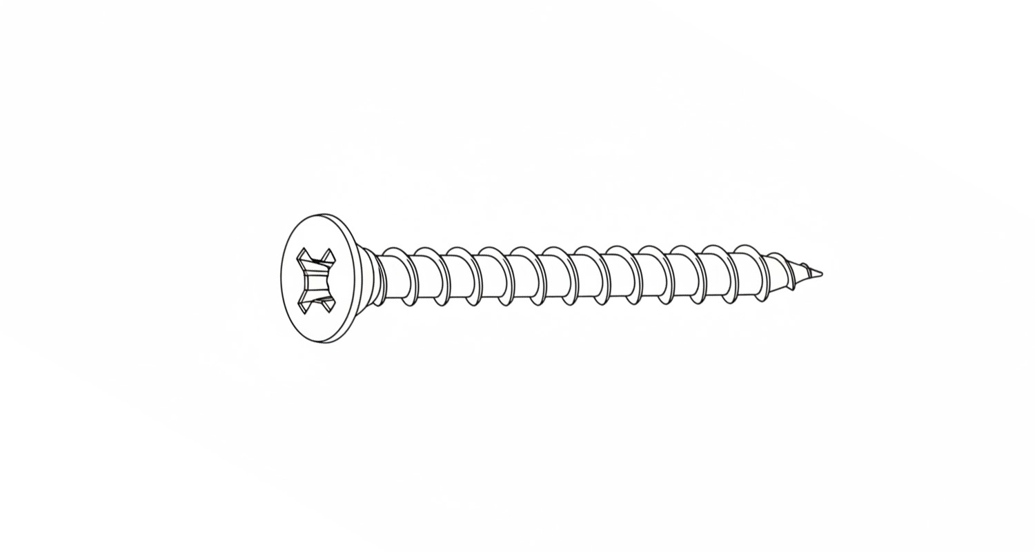 WSr цинк Саморез с потайной головкой PH с насечками для ПВХ креслення