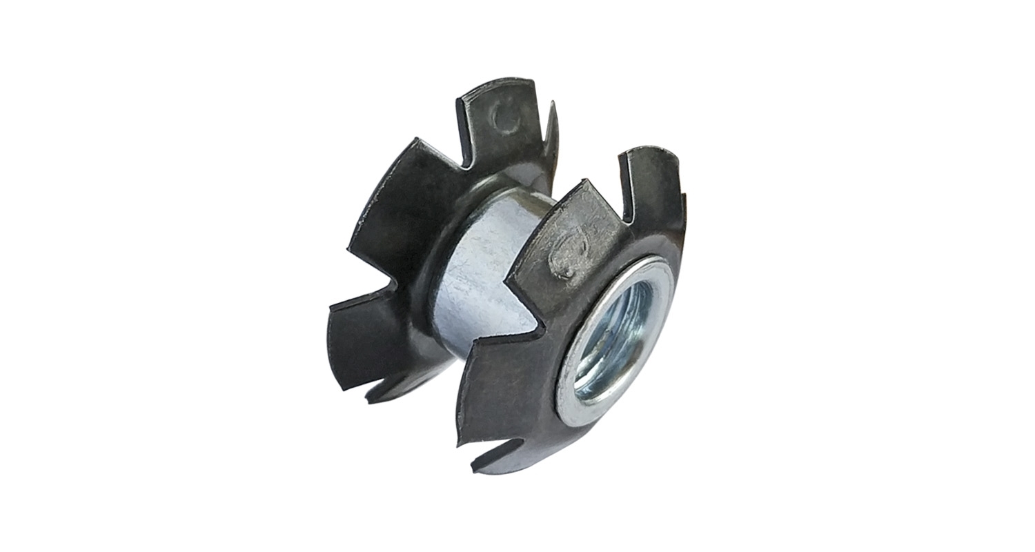 Гайка цинк забивная корончатая для круглой трубы креслення