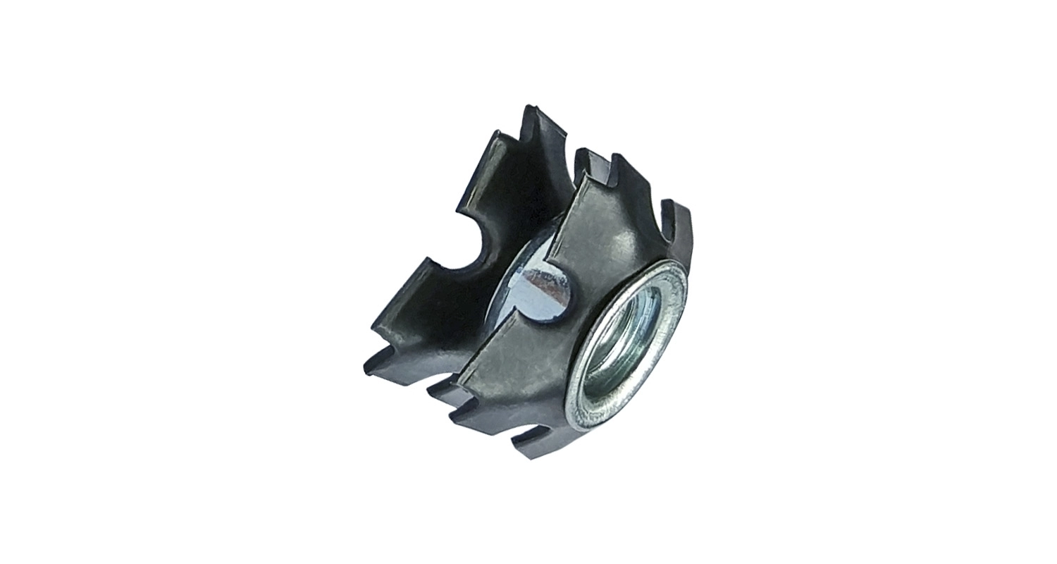 Гайка цинк забивная корончатая для квадратной трубы креслення