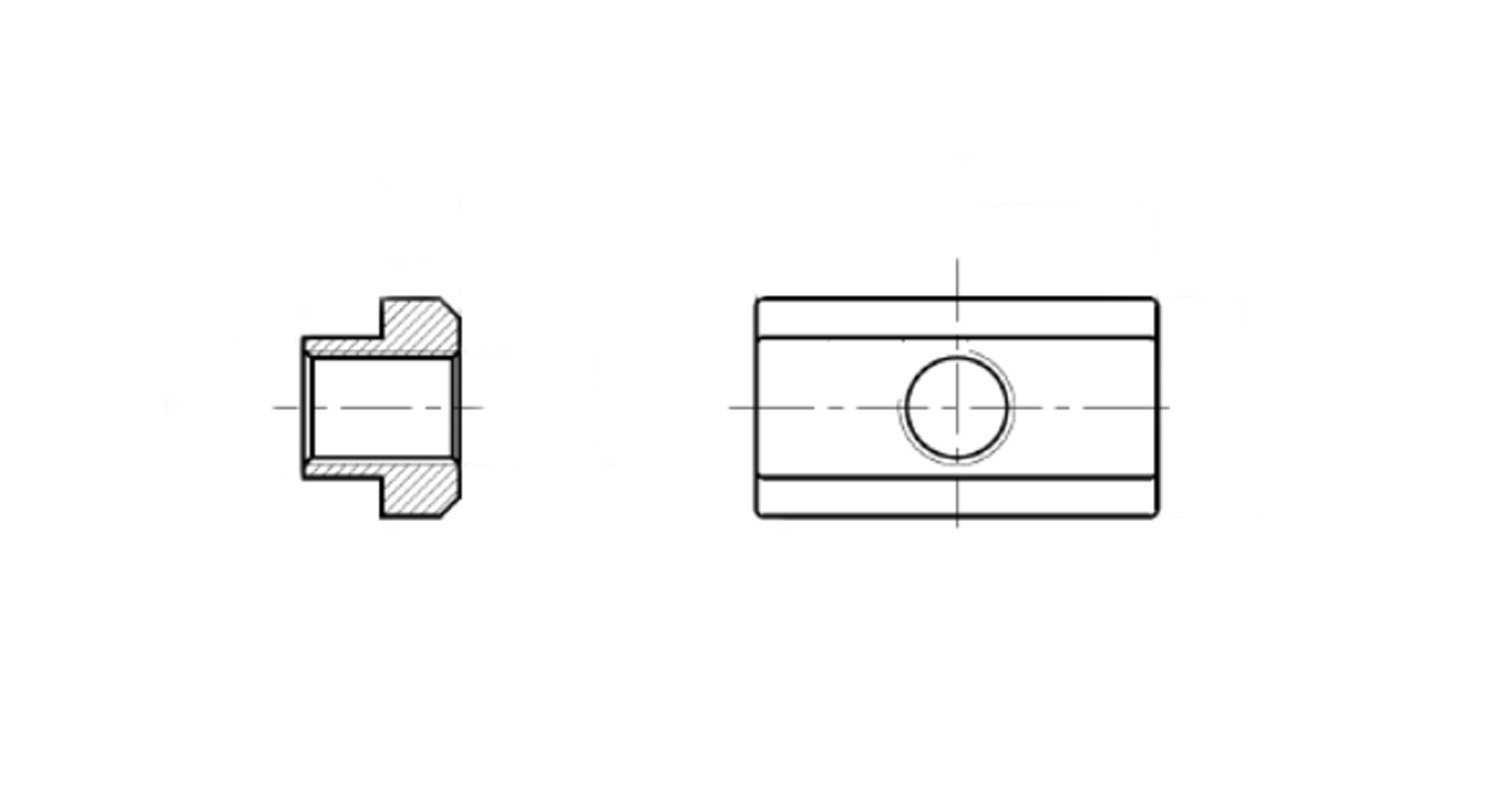 Nut DIN 508 M8x10x30 C45
